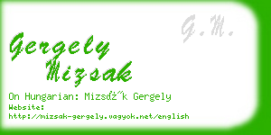 gergely mizsak business card